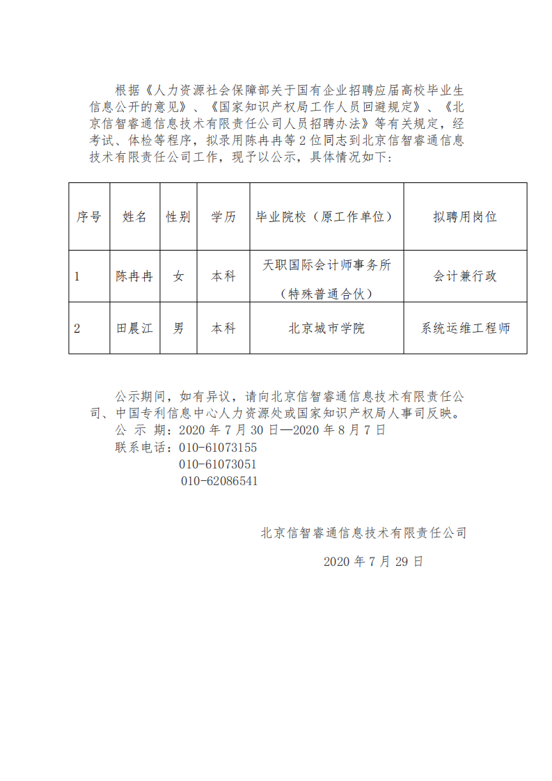 招聘人员公示_青海省省直事业单位最新一批拟聘用人员公示